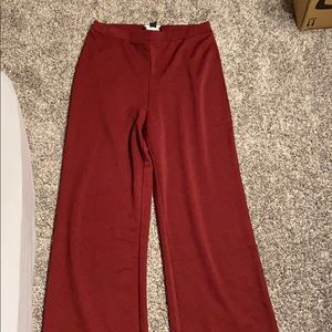high wasted solid straight pants